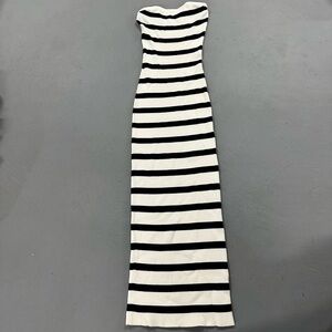 H&M Black and White Strapless Dress